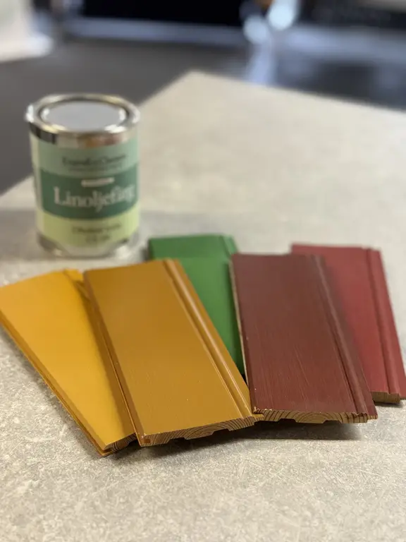 Linoljefärg provbitar